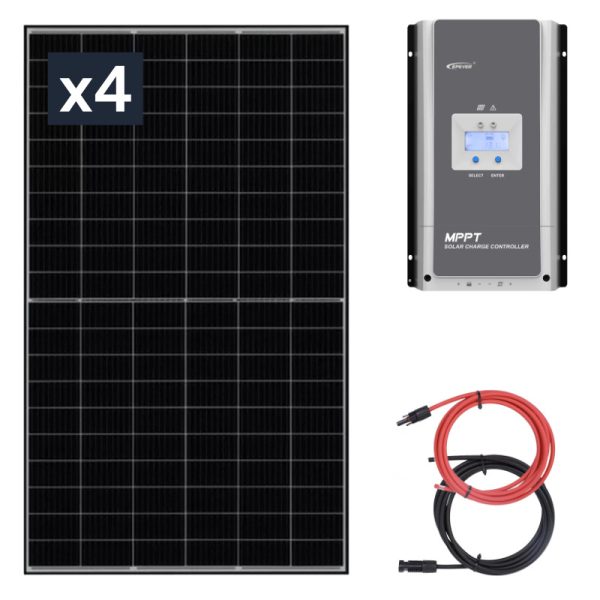 Panel słoneczny 4x435W z regulatorem ładowania 60A MPPT - 24V