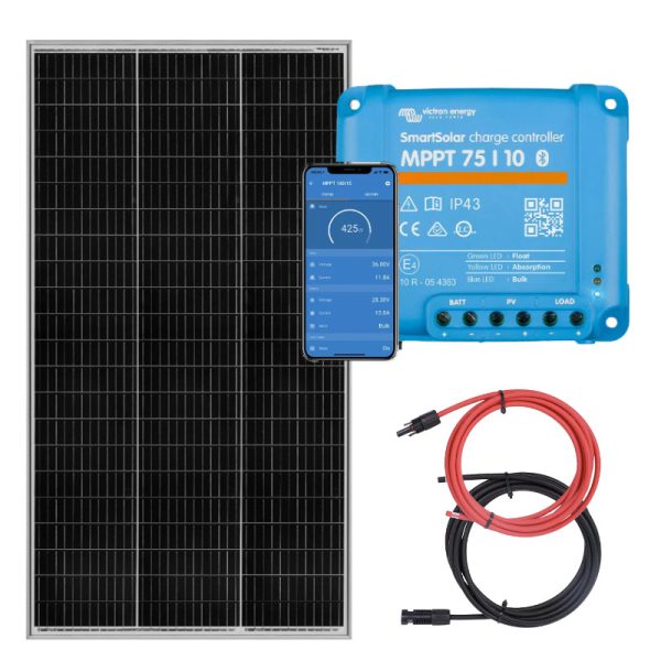 Zestaw do kampera panel sztywny 180W, regulator ładowania MPPT