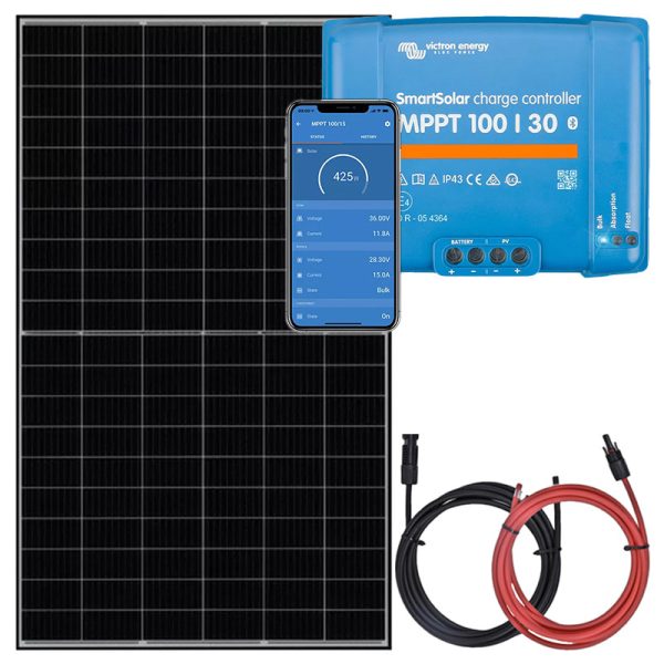Zestaw do kampera panel sztywny 435W, regulator ładowania 30A MPPT