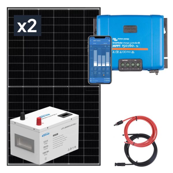 Panel słoneczny 870W i akumulator LiFePO4 100Ah z regulatorem MPPT