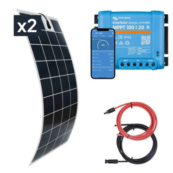 Zestaw solarny na łódź 300W z regulatorem MPPT