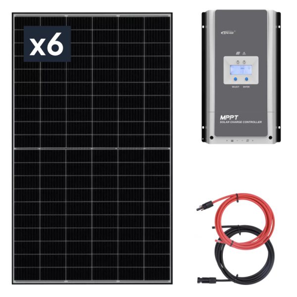 Panel słoneczny 6x435W z regulatorem ładowania 100A MPPT 24V