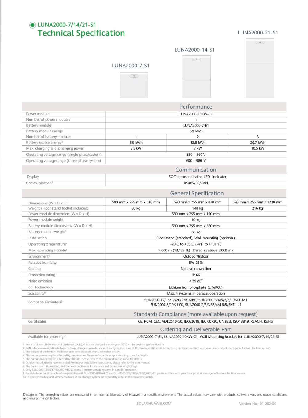 HUAWEI Bateria 7kW LUNA2000-7-E1 - obrazek 3